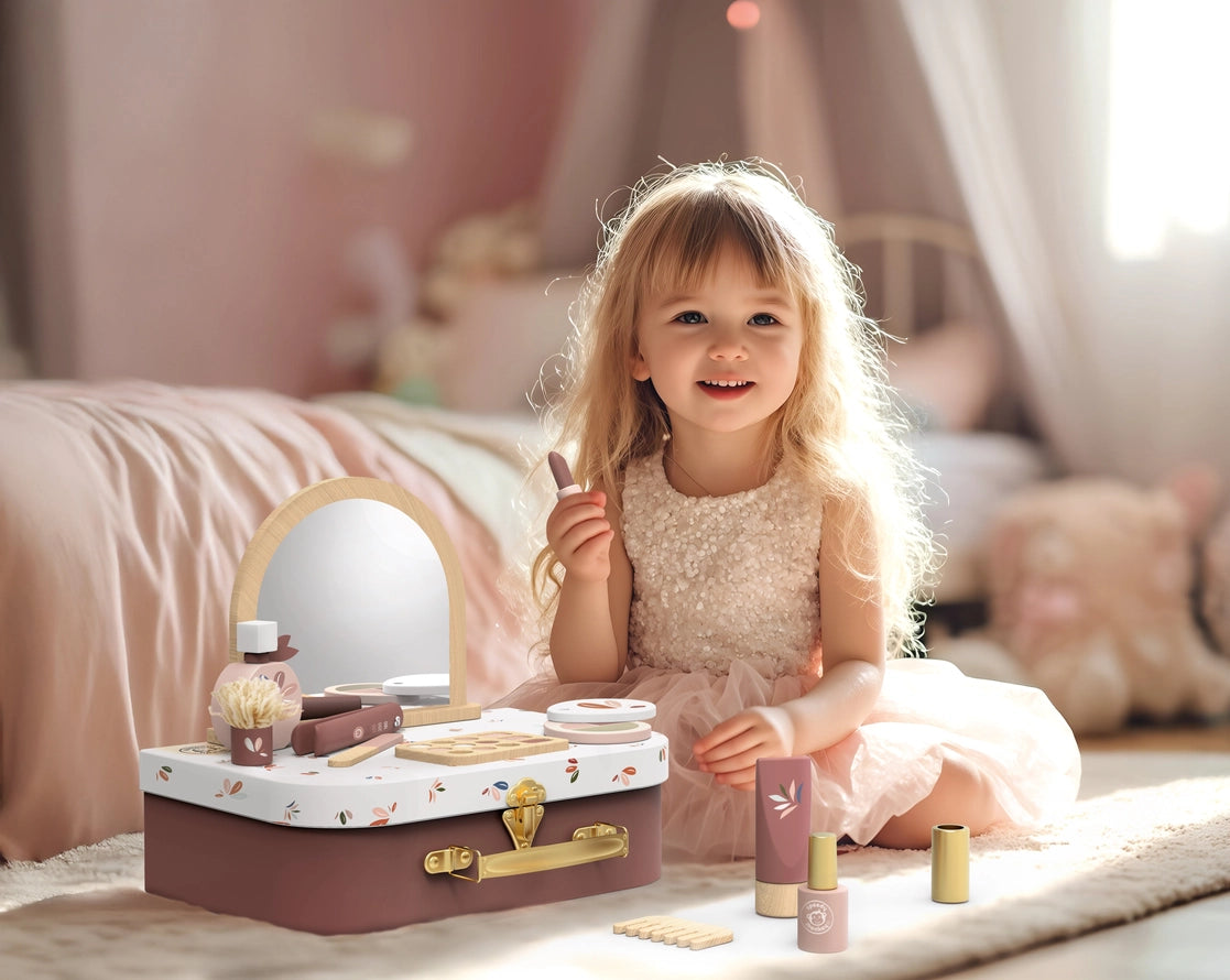 Wooden Beauty Makeup Suitcase Playset