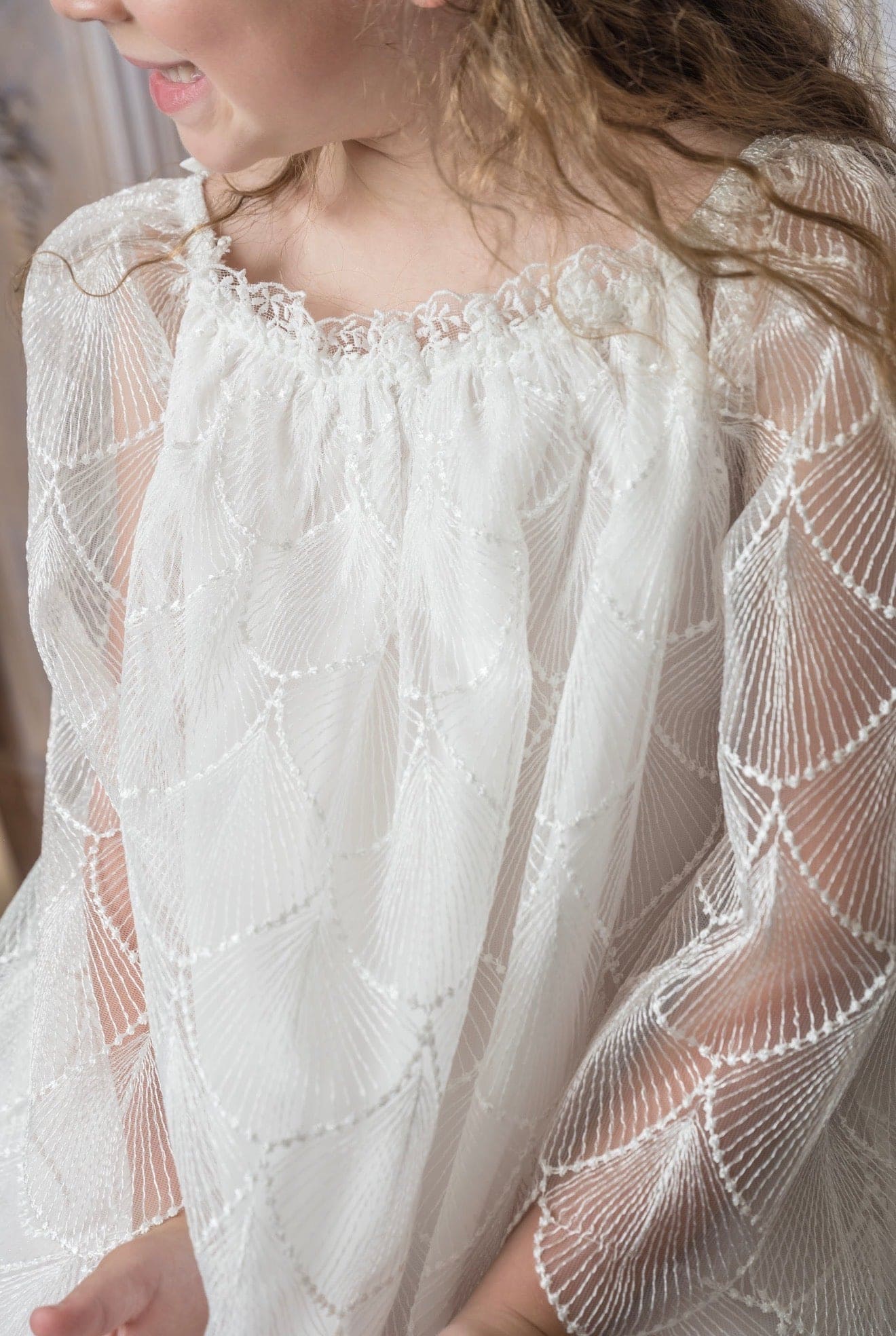 Faith White Scallop Dress