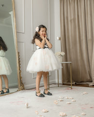 Giselle Ivory Criss-Cross Tulle Dress