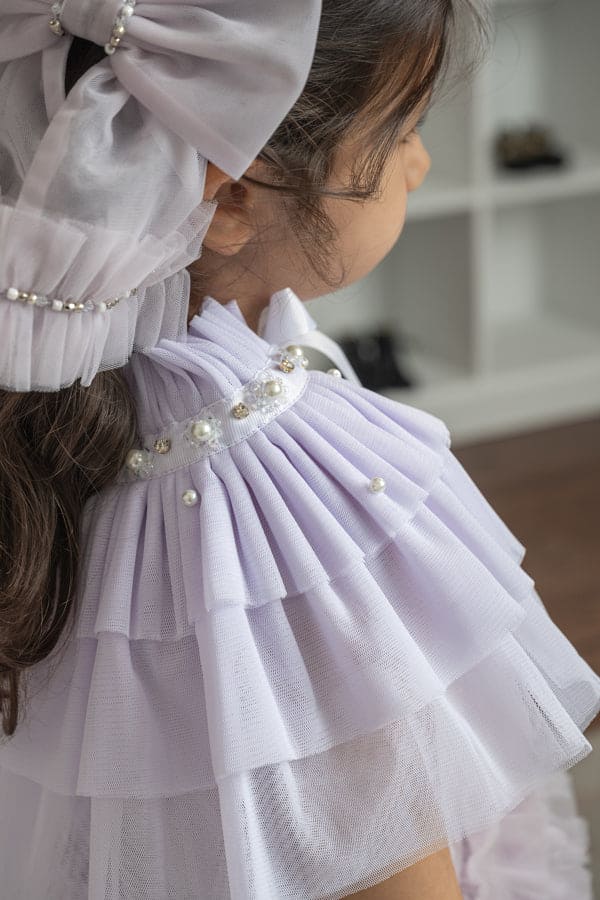 Ariel Lavender Victorian Tulle Cape