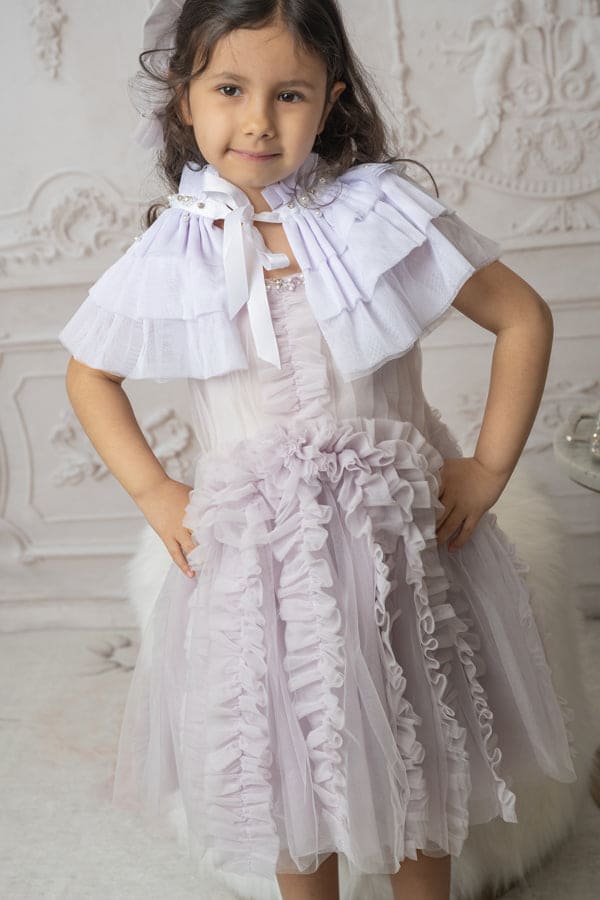 Ariel Lavender Victorian Tulle Cape