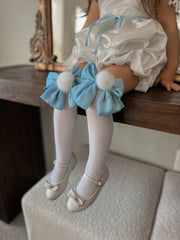 Lana Ruffle Socks with Poms and Bows - Petite Maison Kids