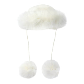 Klara Ivory Wool Fox Fur Girls' Hat