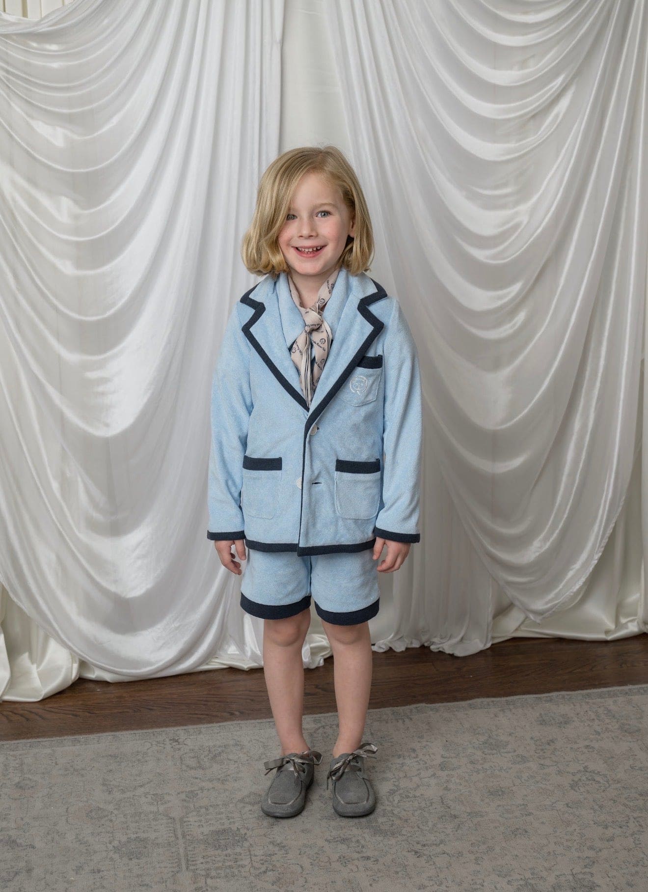 Terry Baby Blue Boys' Blazer - Petite Maison Kids