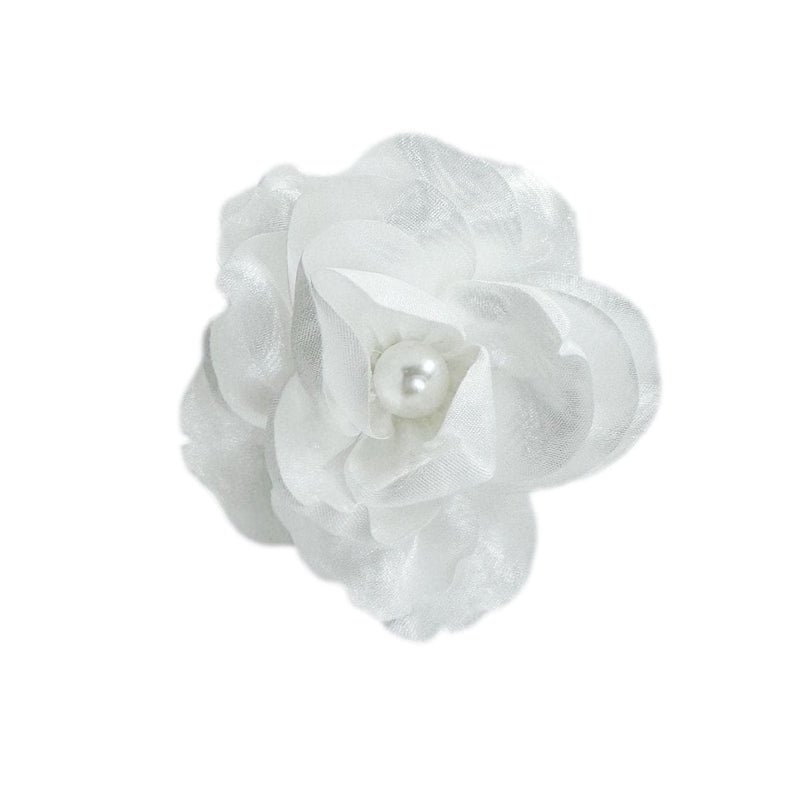 Alex White Flower Hair Clip