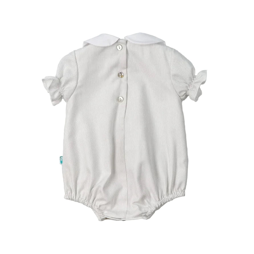 Ashy Peter Pan Collar Ceremony Romper