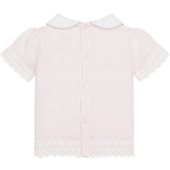 Judith Pink Girls Knit Top and Shorts Set