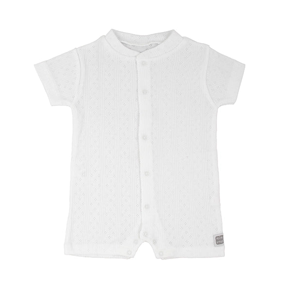 White Organic Cotton Short Sleeve Baby Onsie