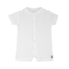 White Organic Cotton Short Sleeve Baby Onsie