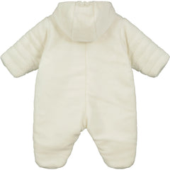 Everley Ivory Fleece Baby Snow Suit