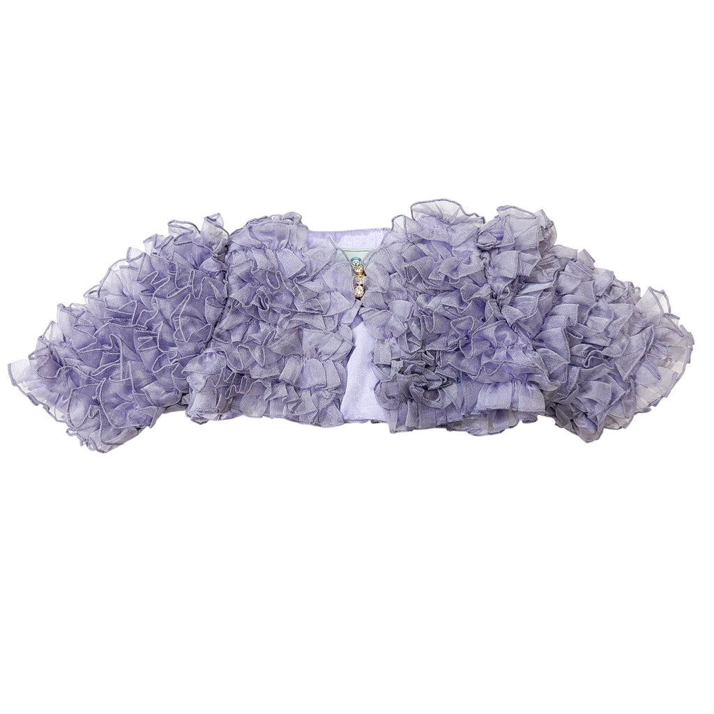 Violet Organza Ruffle Bolero Jacket