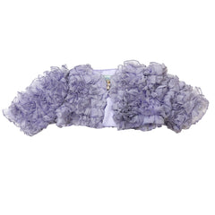 Violet Organza Ruffle Bolero Jacket