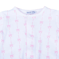White Pima Cotton Pink Ribbons Print Converter Gown