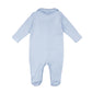 Baby Blue Cotton Footed Babygrow