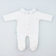 Blue Polka Dot Babygrow Made of Brushed Cotton
