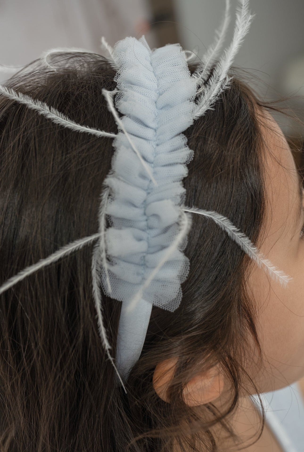 Skylar Blue Tulle Ruffle Headband