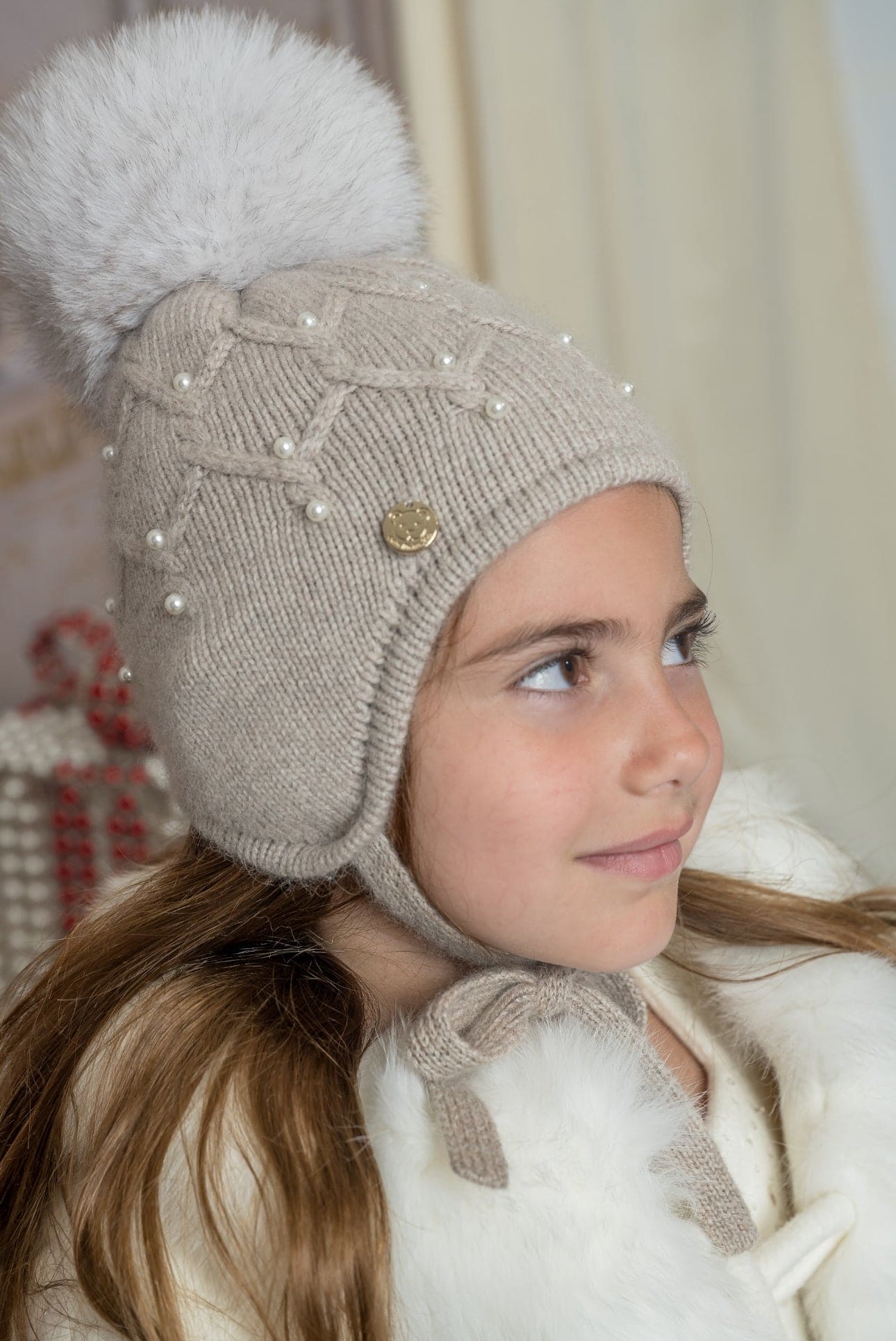 Karenina Pearl Aviator Hat