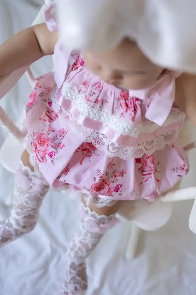 Amelia Pink Flower Print Romper