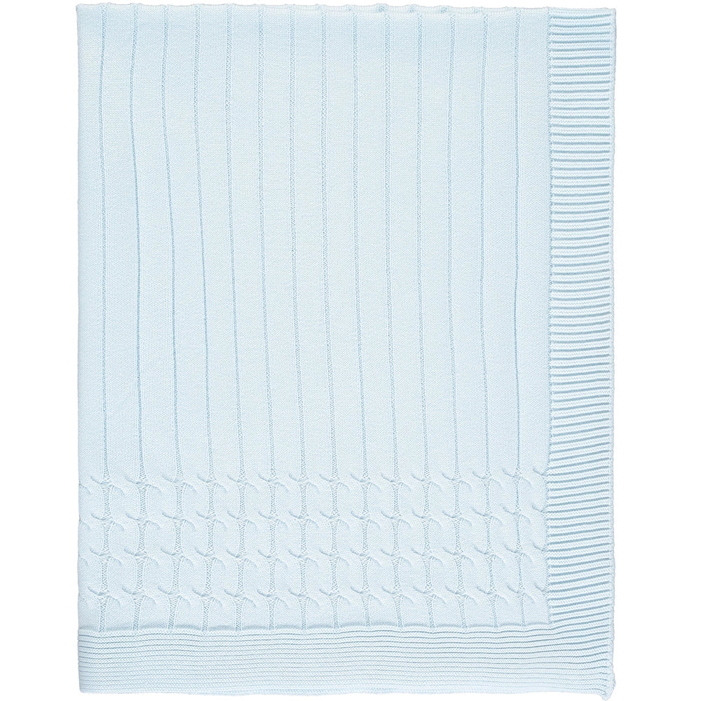 Gino Blue Knit Baby Blanket