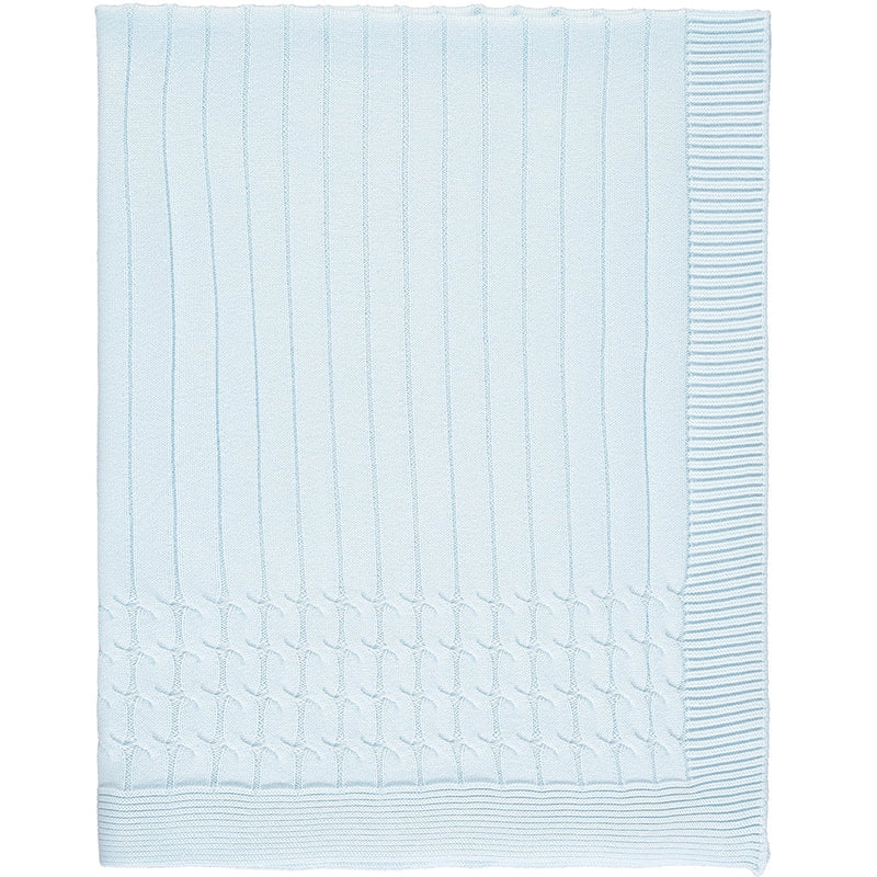 Gino Blue Knit Baby Blanket