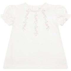 Jewell Pink and White Girls Top and Shorts Summer Set