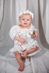 Blanca White Cotton Romper