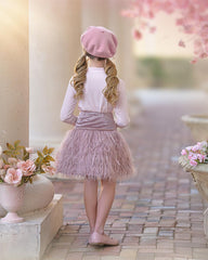 Dusty Pink Feather Skirt