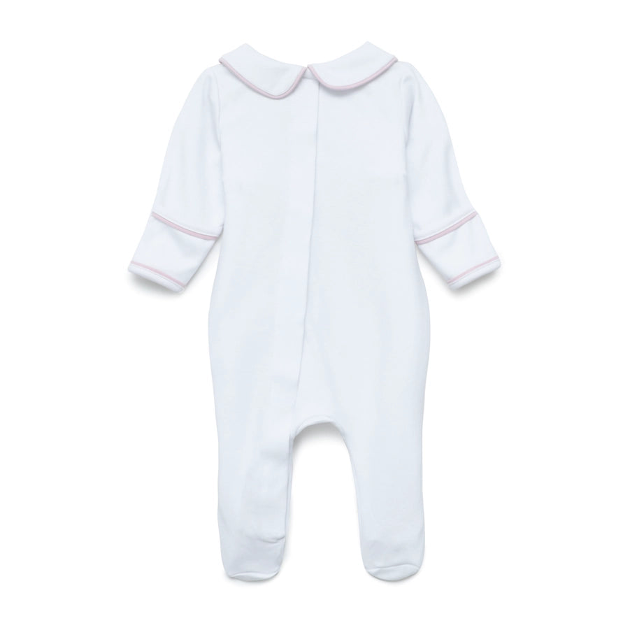 Poppy Smocked Footie — Pima Cotton Baby Girl Footie