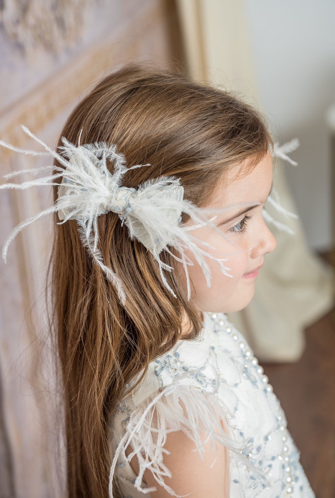 Olivia Feather Hair Clips