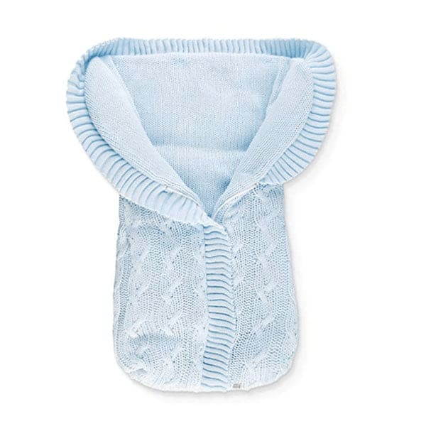 Celeste Blue Baby Braided Swaddling Sack