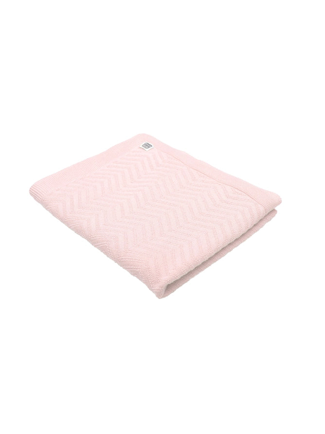 Pink Knitted Cotton Baby Blanket