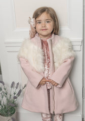 Faina Pink Wool Coat