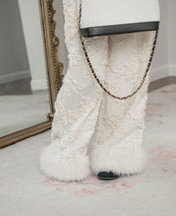 Ava Ivory Flower Wide Leg Pants - Petite Maison Kids