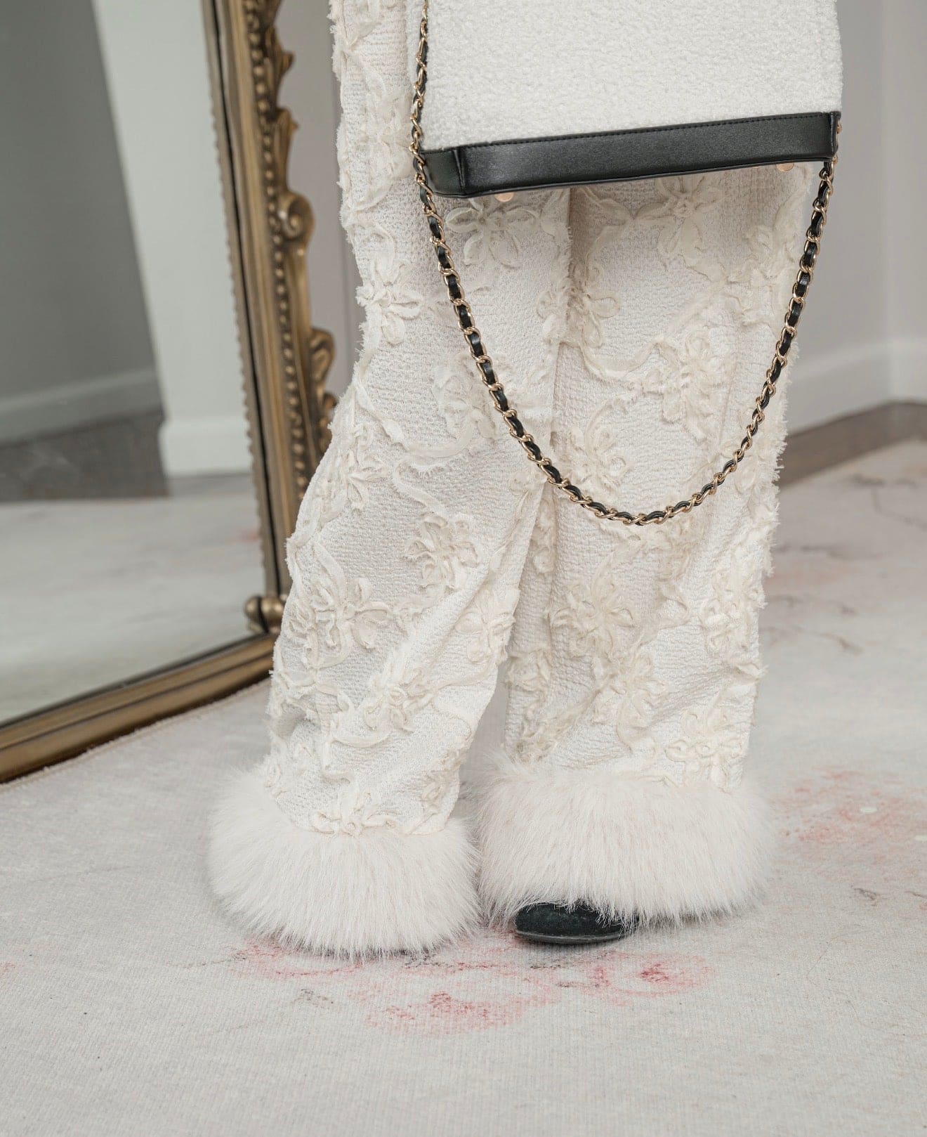 Ava Ivory Flower Wide Leg Pants - Petite Maison Kids