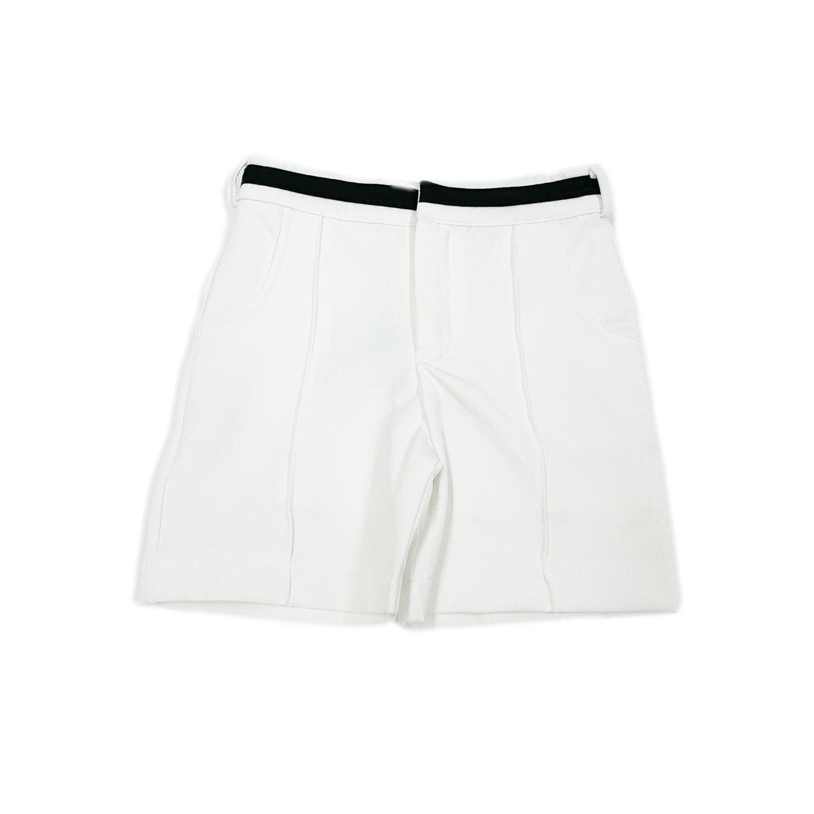 Alex White Shorts With Black Contrast Line