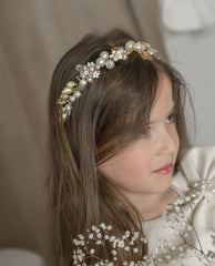 Pearl with Gold Leaf Hair Sash