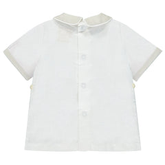 Sawyer Baby Boys White and Beige Outfit Set