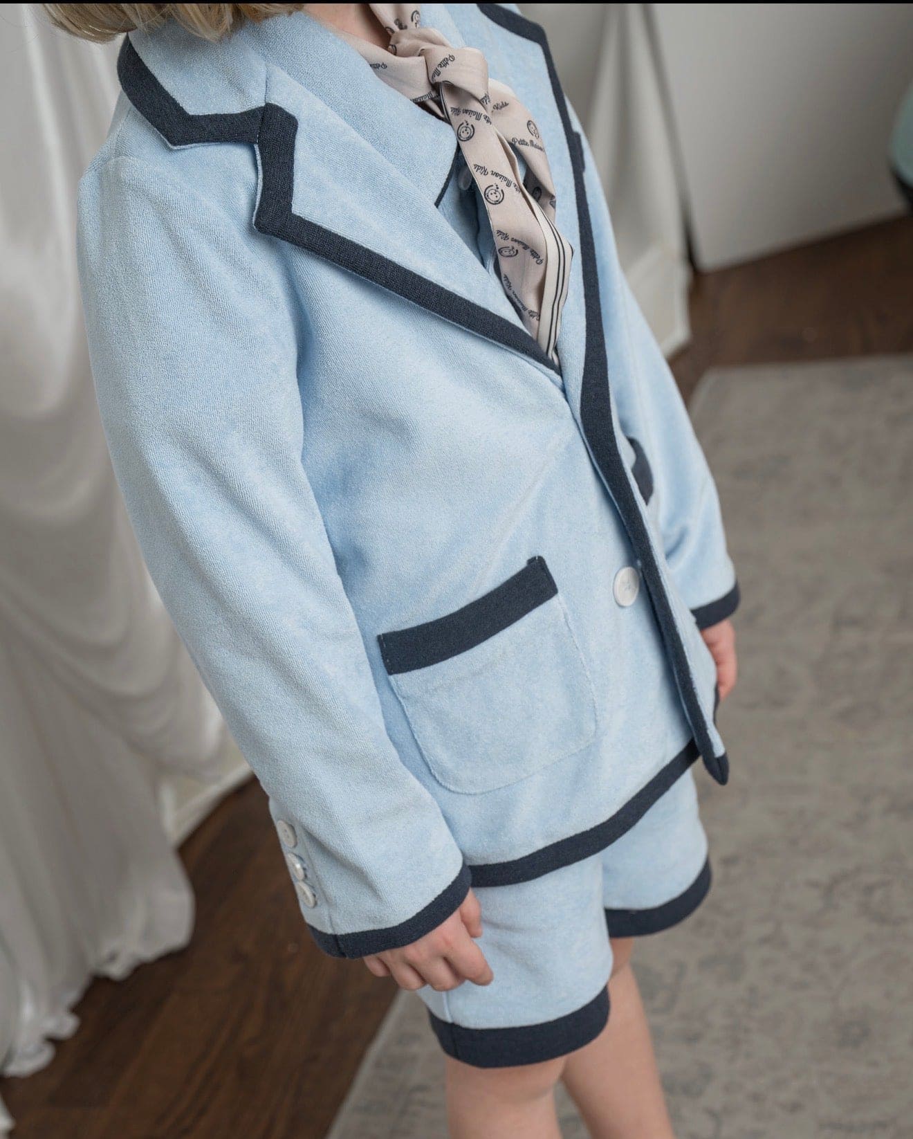 Terry Baby Blue Boys' Blazer - Petite Maison Kids