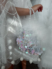 Sequin Feather Hand Bag - Petite Maison Kids