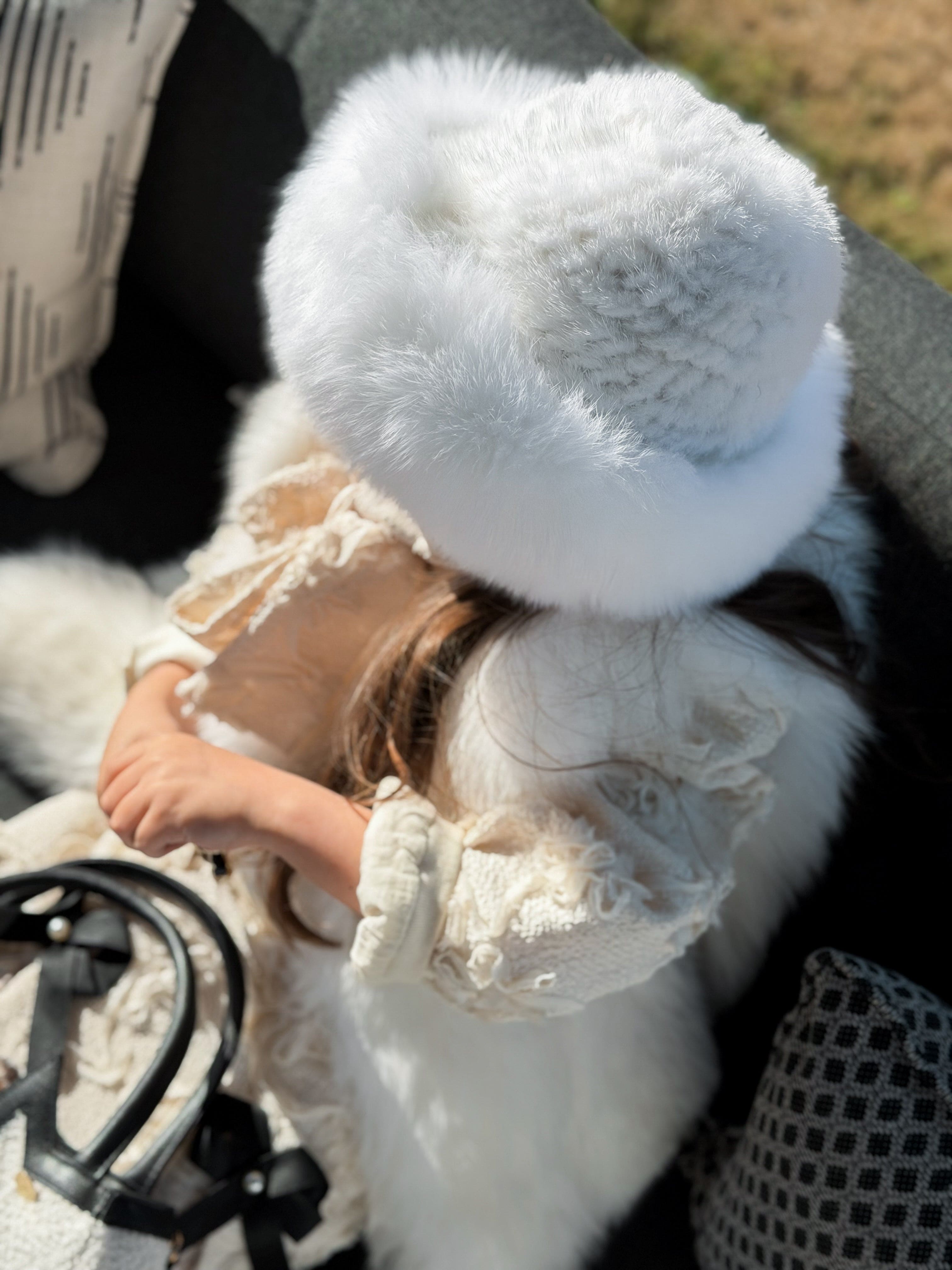 Ava Kids Fox Fur Hat