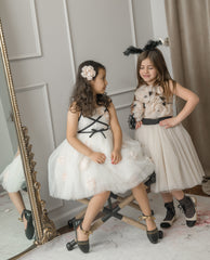 Giselle Ivory Criss-Cross Tulle Dress