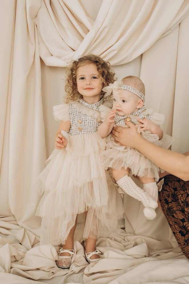 Fira Tweed and Tulle Dress