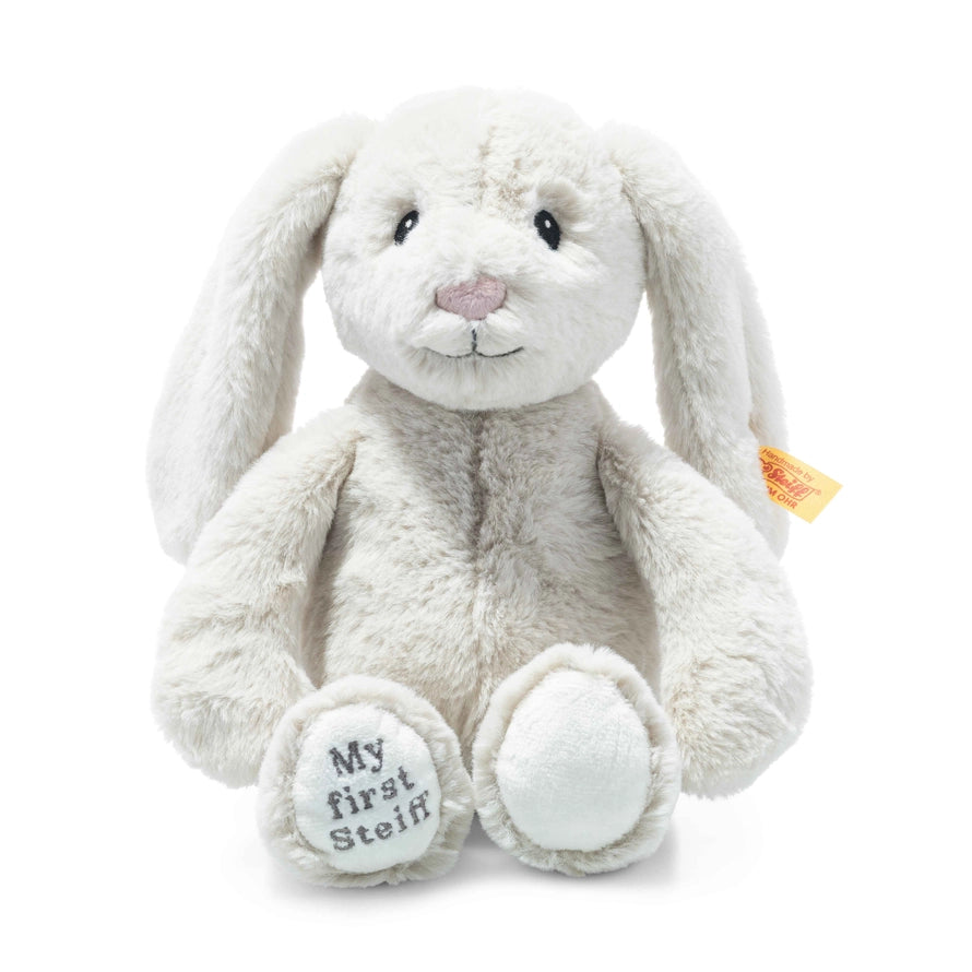 My First Steiff Hoppie Rabbit Baby Toy 10"