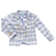 Violet Tweed Girls Blazer
