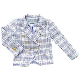 Violet Tweed Girls Blazer