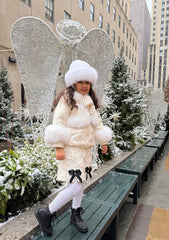 Ava Kids Fox Fur Hat