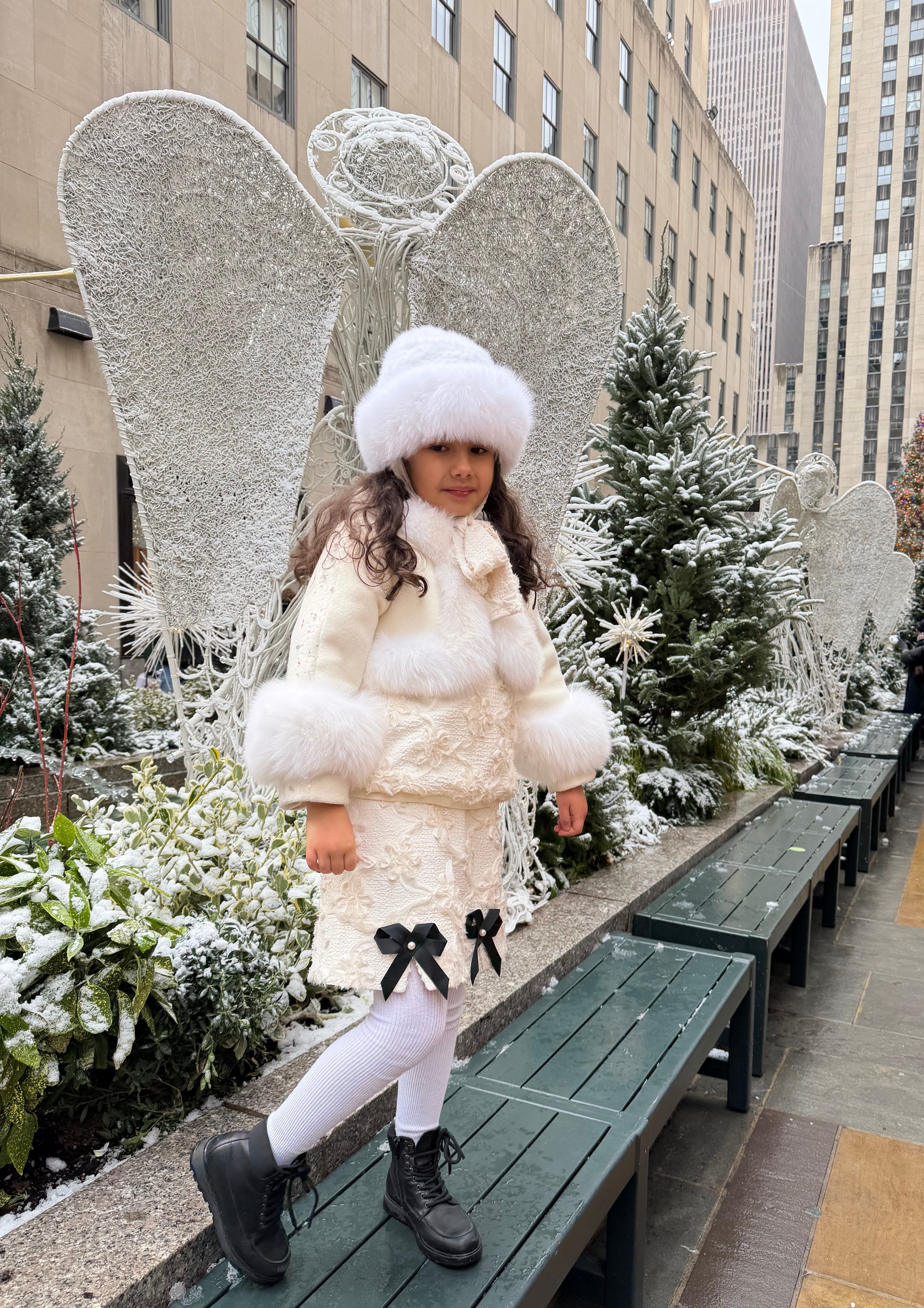 Ava Kids Fox Fur Hat