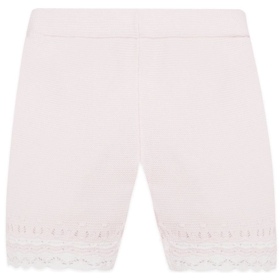 Judith Pink Girls Knit Top and Shorts Set