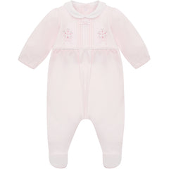Laurel Girls Pink Pretty Cotton Babygrow