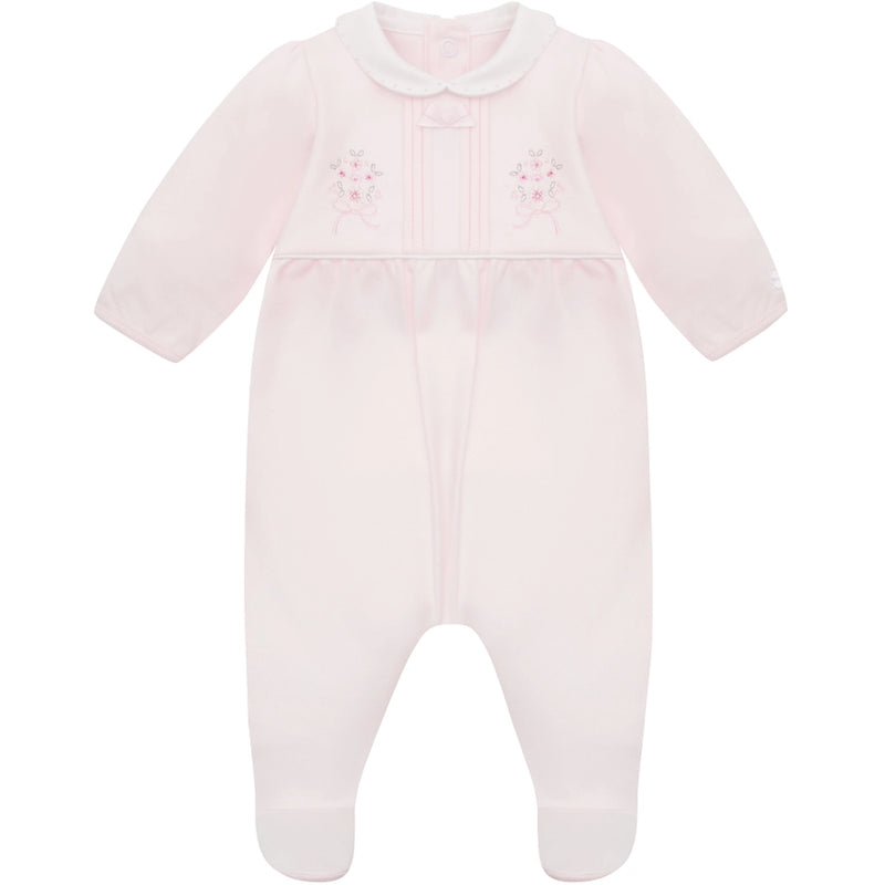 Laurel Girls Pink Pretty Cotton Babygrow